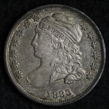 1833 Capped Bust Silver Dime AU E223 TQCNM