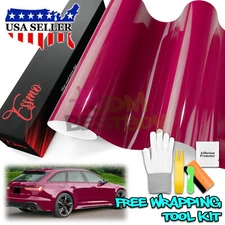 ESSMO PET Super Gloss Ruby Star Red Vehicle Vinyl Wrap Decal Sheet Like Paint