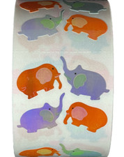 400 Elephant stickers in roll of 100 modules 2"x 2", each sticker 1.00", RMP1401