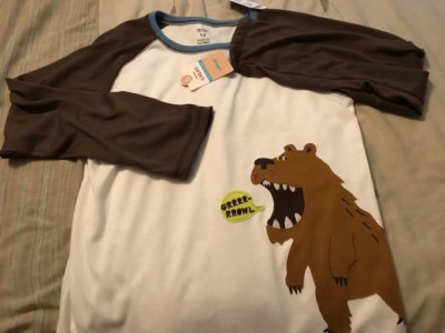 CARTERS GRAPHIC TEE BEAR GRRRR BOYS 12 SUPER COMFY NEW WITH TAGS