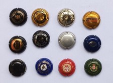 12 tappi capsule spumante vino frizzante champagne bevande birra vintage lotto P