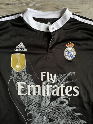 Adidas 2014-15 Real Madrid Retro Fly Emirates #10 James Jersey