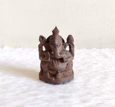 Antik Handgefertigt Lord Ganesha Ganesh Figur Statue Holz Alt Sammlerst&uuml;ck WD570