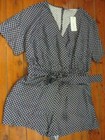 <!--F#f_0-->LADIES LOW FRONT PLAYSUIT CASS WRAP WITH BELT GEO STAR BLUE SIZE 16<!--F/-->