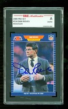 Dan Reeves Signed 1989 ProSet Coach Card #114 Broncos Autograph SGC Slabbed