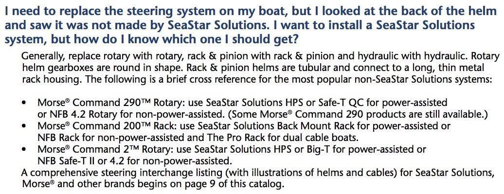 SeaStar SSC13415 Rack Steering Cable 15' for Back Mount Helm Teleflex ...