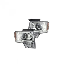 Recon 264190CLC Headlights OLED Halos & DRL Clear/Chrome For F150 & Raptor 09-14