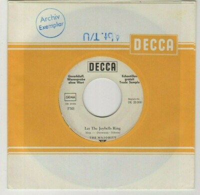   7'' 1967 The Majority RUNNING AWAY WITH MY BABY Decca 25300 UK BEAT PROMO VG++ 