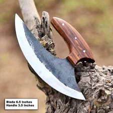 Alaskan Ulu Pizza Cutter Knife Vegetable Kitchen Indoor-Outdoor Belt Sheath