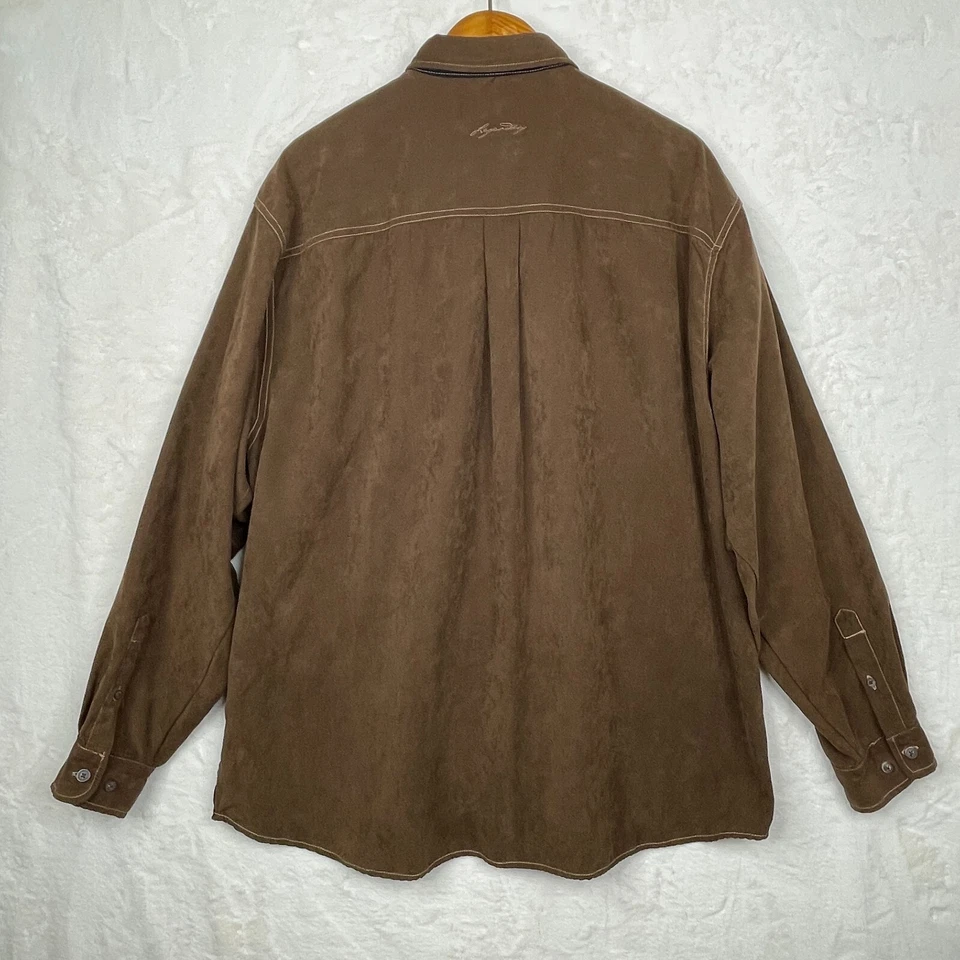Legendary WhiteTails Shirt Mens XXL  Brown Black Faux Suede Hunting Outdoors - Image 2 of 4