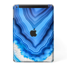 Skins Decal Wrap for Apple iPad 9.7 2017 Crystal Blue Ice Marble