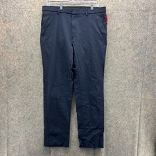 Tommy Hilfiger Dress Pants Mens 34x32 Blue Stretch Chino Flat Rayon Trouser