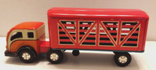 Japan Friction Tin Lithographed Live Stock Tractor  Trailer