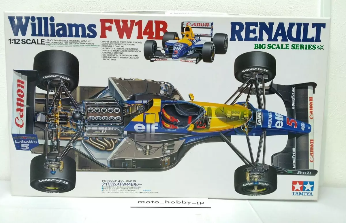 TAMIYA 1/12 WILLIAMS FW14B RENAULT Big Scale Model Kit 12029 Nigel Mansell