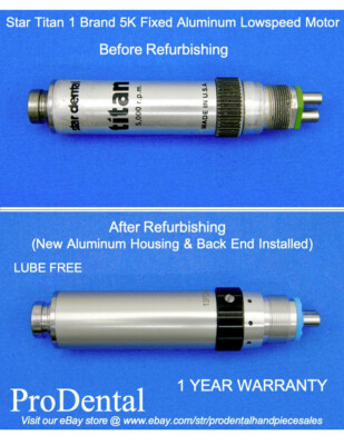 Star Titan 1 - 5,000 rpm Fixed Back End Dental Handpiece Motor (New Housings)