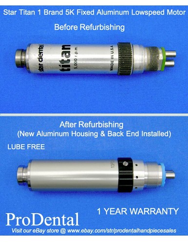 Star Titan 1 - 5,000 rpm Fixed Back End Dental Handpiece Motor (New Housings)