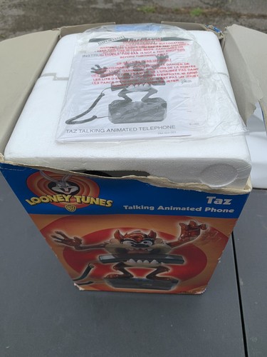 Vintage Taz Talking Animated Landline Telephone 2001 Warner Bros Telemania - Picture 9 of 12