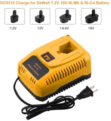 Fast Battery Charger DC9310 for Dewalt 18V XRP DC9096 DC9091 DE9098 NiCd/NiMh