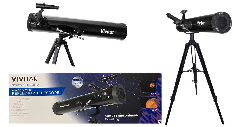 TELESCOPIO HD 525X TRÍPODE TAMAÑO COMPLETO LUNAR Y PARA OBSERVACIÓN DE ESTRELLAS DE LA VÍA LÁCTEA Foto 2 de 4