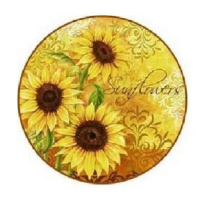 SUNFLOWER large charm pendant 20'' Sterling Silver 925 necklace gold gift box 