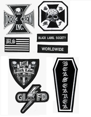 SET TOPPA BLS FASCIA HEAVY METAL BLACK LABEL SOCIETY per GIUBBOTTO PETTO + TOPPA STRAPPO - Foto 1 di 4