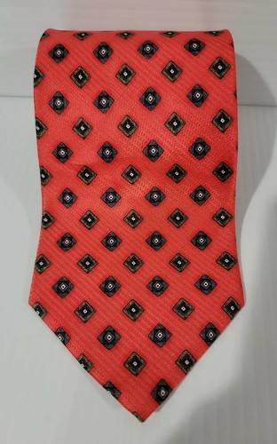 Ford's Clothier Mens Tie All Silk Rocky River Ohio J.Z. Double Black Red Diamond - Picture 3 of 8
