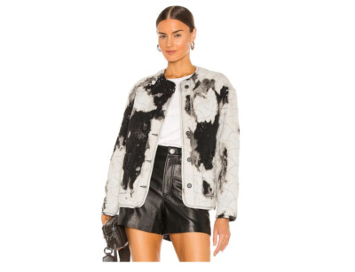Allsaints Nora Tie Dye Quilted Jacket Black Size 4 | eBay