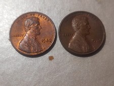 2 UNITED STATES / 1980 1974  1 CENT LINCOLN COIN  Circulated 