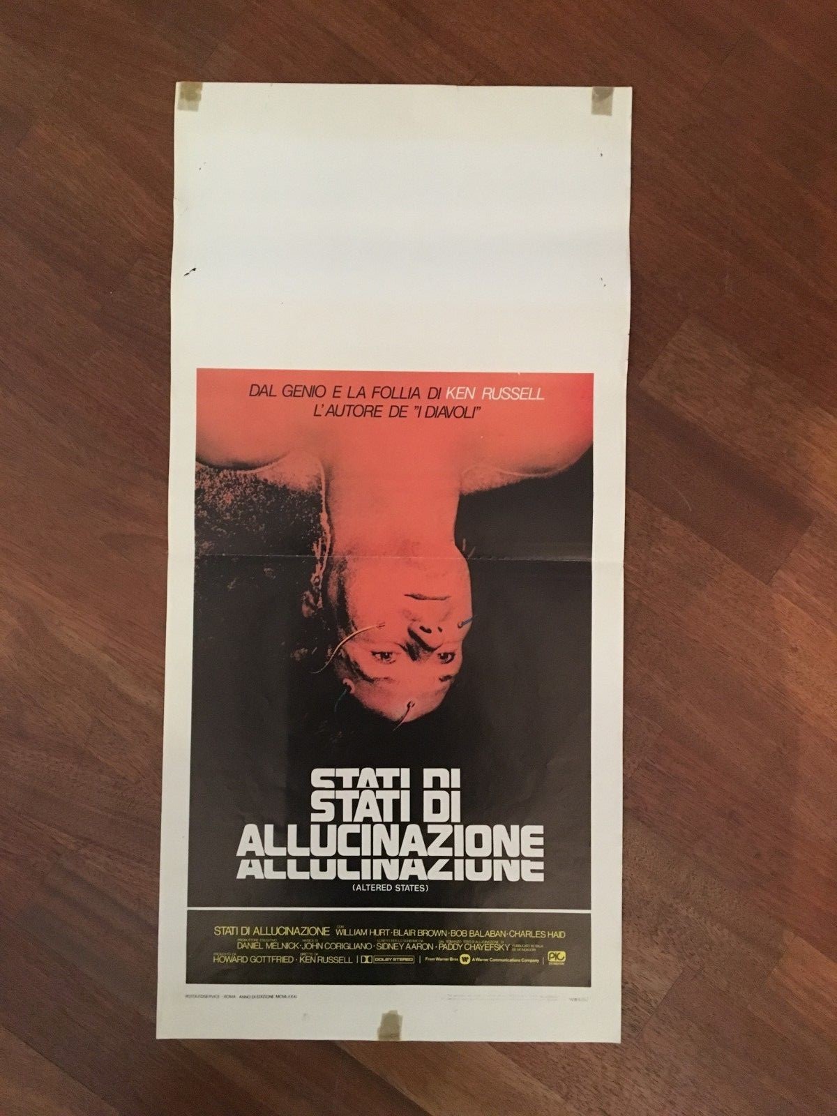 Locandina originale film Stati di allucinazione (1980) - Regia di Ken Russell