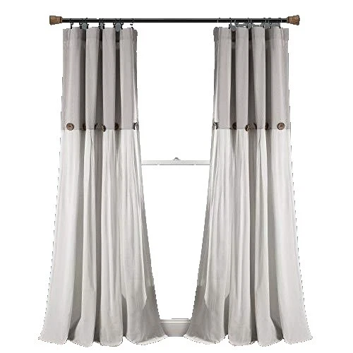 White 100% Linen Curtains, Drapes & Valances
