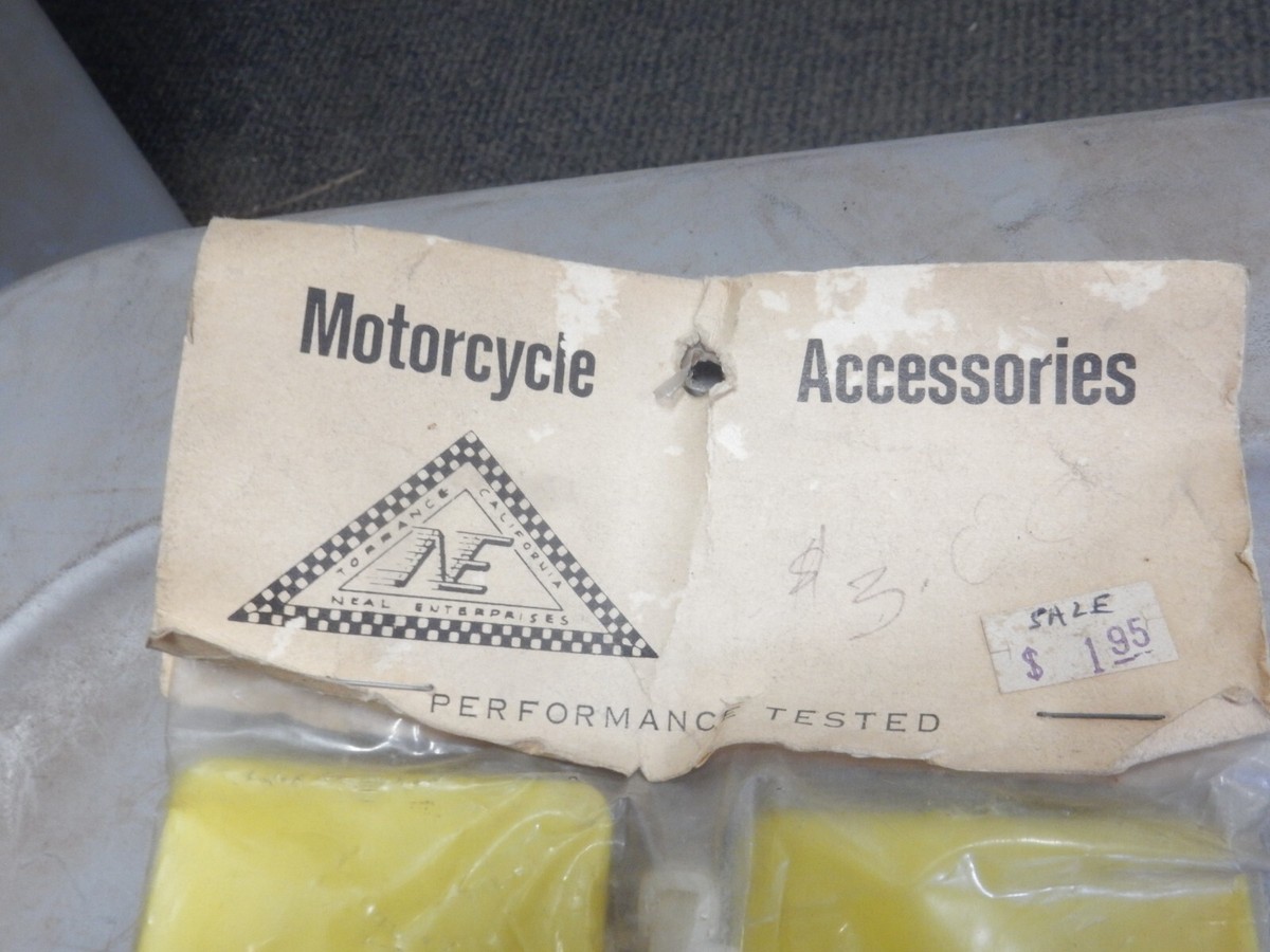 NOS NIP Vintage Neal Enterprises Motorcycle Accessories Yellow w