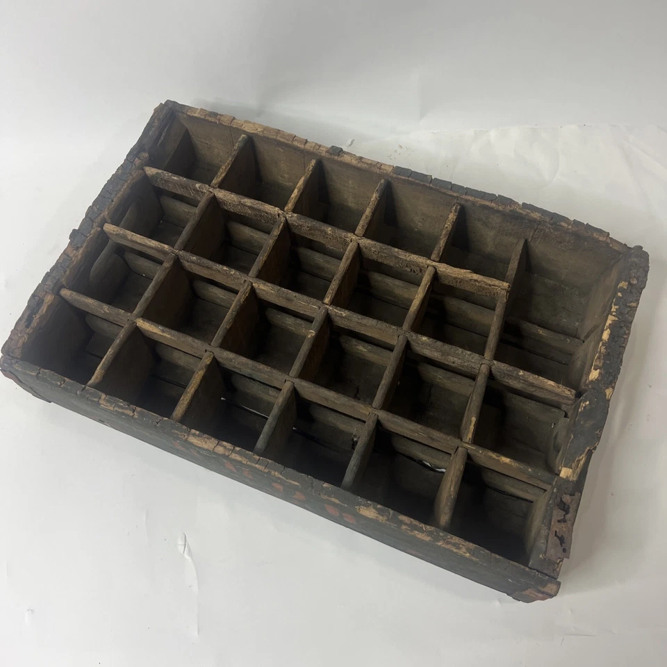 Botella de soda roja verde metal portador de caja de madera marca Arrow de colección Foto 2 de 4