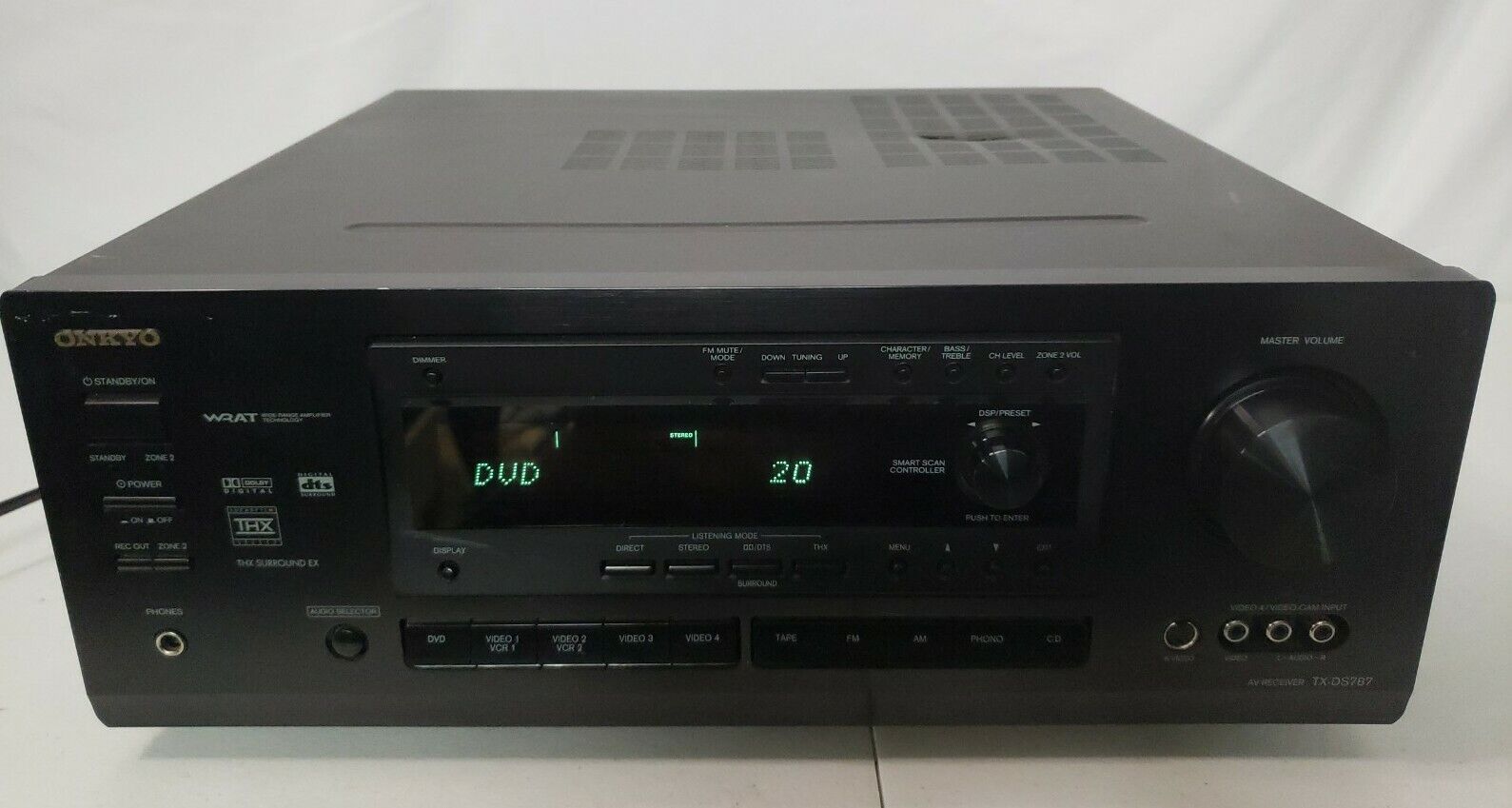 Onkyo TX-DS787 Black Audio Video 6.1 Channel Home Theater AV Receiver -  Working