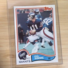 1982 Topps #433 Phil Simms New York Giants NFL Football Base Set Card