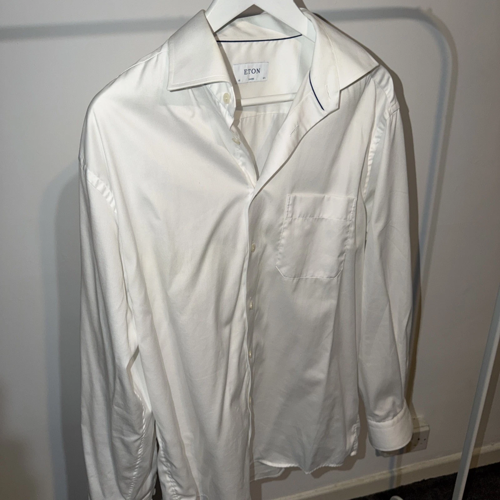 ETON Shirt Mens Size 16.5 white Classic Fit