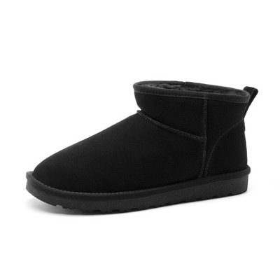 Men's House Slippers Suede Classic FUZZY Boot Outdoor  Snow Boots Winter Shoes
