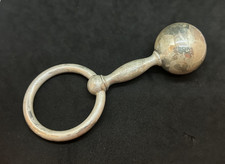 Tiffany Co. Sterling Baby Rattle Engraved "DLF 3-20-92" 5in - 44.1g