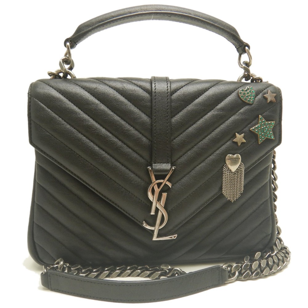 SAINT LAURENT Shoulder bag COLLEGE 2WAY 428056 Calfskin black/254106