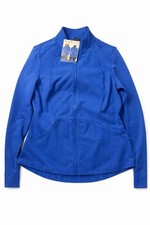 Spyder Women's Blue Full Zip Basic Jacket L Pockets Polyester Activewear