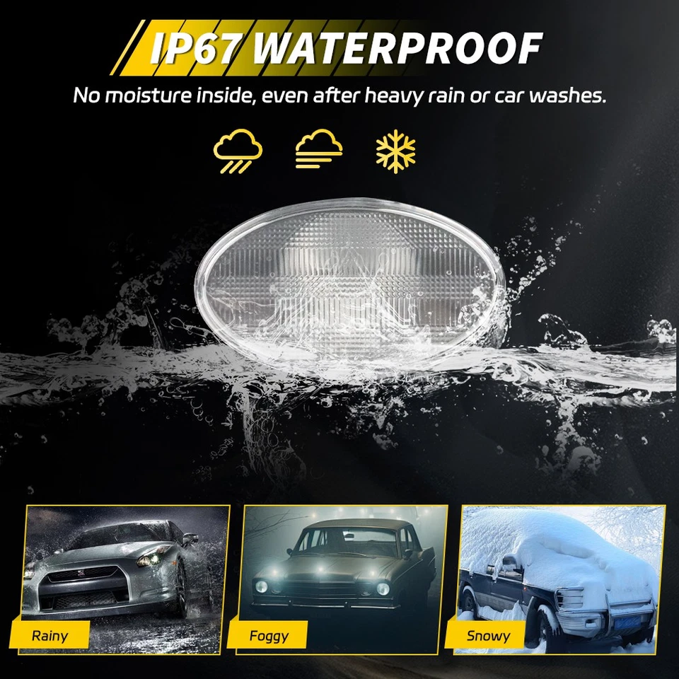 2 luces de señalización laterales para capó guardabarros delantero con lente transparente para Freightliner M2 106 112 Foto 3 de 4