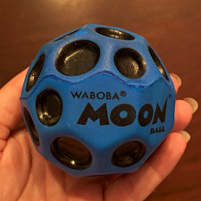Waboba Moon Ball Blue Black Bouncy Ball - Waboba MOON Ball