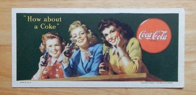 Vintage ''How About A Coke'' Coca Cola Victorian Advertising Card