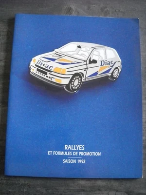 BROCHURE RENAULT RALLYES ET FORMULES DE PROMOTION SAISON 1992 CLIO DIAC - Photo 1/4