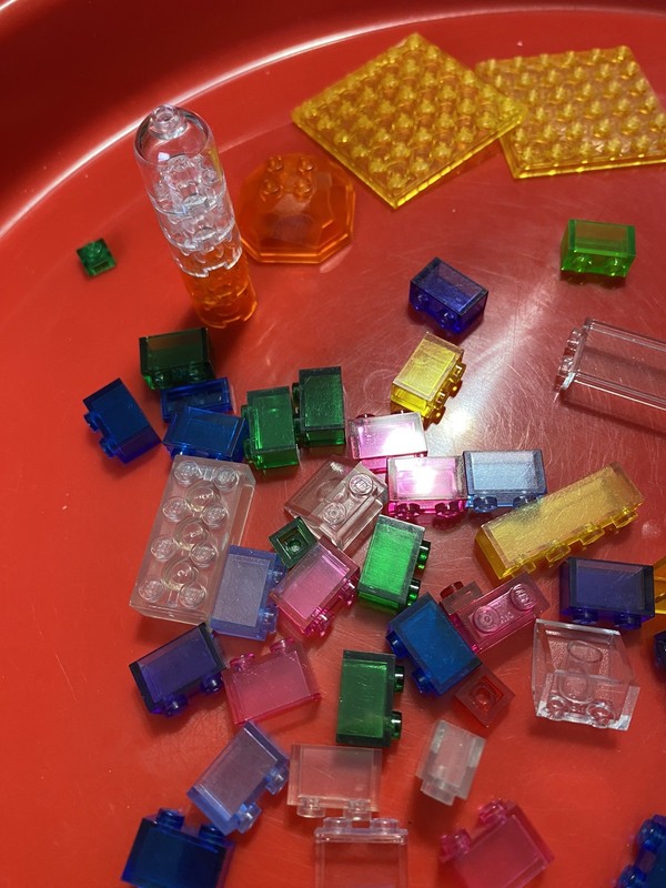 Lego lot of 144 various translucent pieces