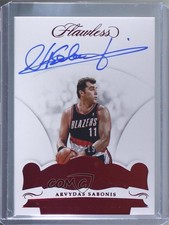 2017-18 Panini Flawless Ruby 5/15 Arvydas Sabonis #FA-AS Auto HOF 3d3