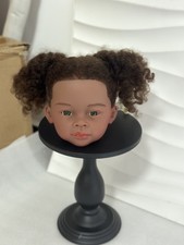 Black Skin 30in Painted Reborn Doll Kit with Cloth Body Brown Hair DIY Part Toy