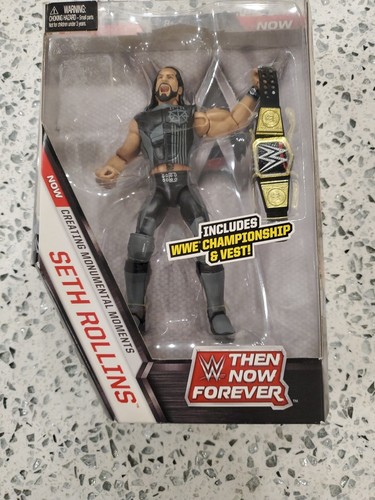 WWE Elite Then Now Forever Seth Rollins Championship Belt Vest New Sealed Mattel - Picture 2 of 12