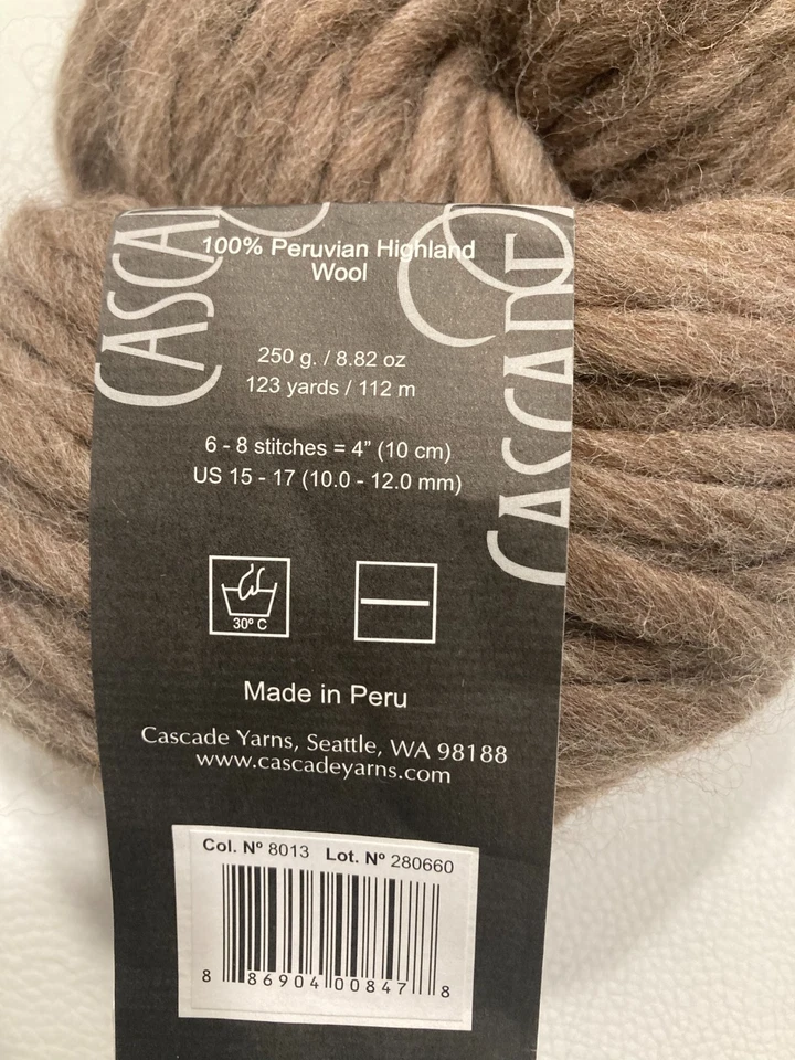 CASCADE YARNS Magnum LOT OF 3 Skeins Asst Colors Peruvian Highland Wool NEW - Image 3 of 4