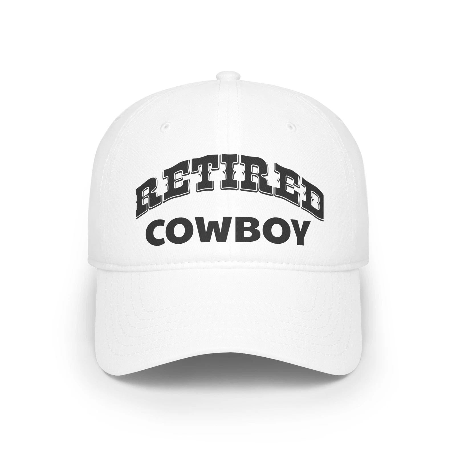 Retired Cowboy Low Profile Baseball Cap Cattle Horses Open Range