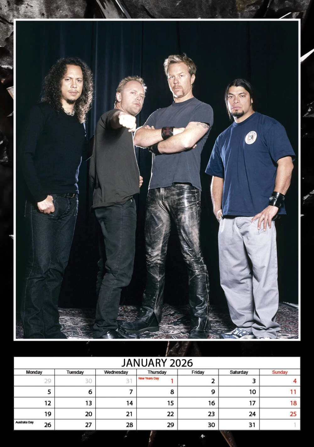 2026 Metallic'a - A3 Wall Calendar
